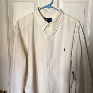 Polo by Ralph Lauren Men's Cream Button Down Shirt
